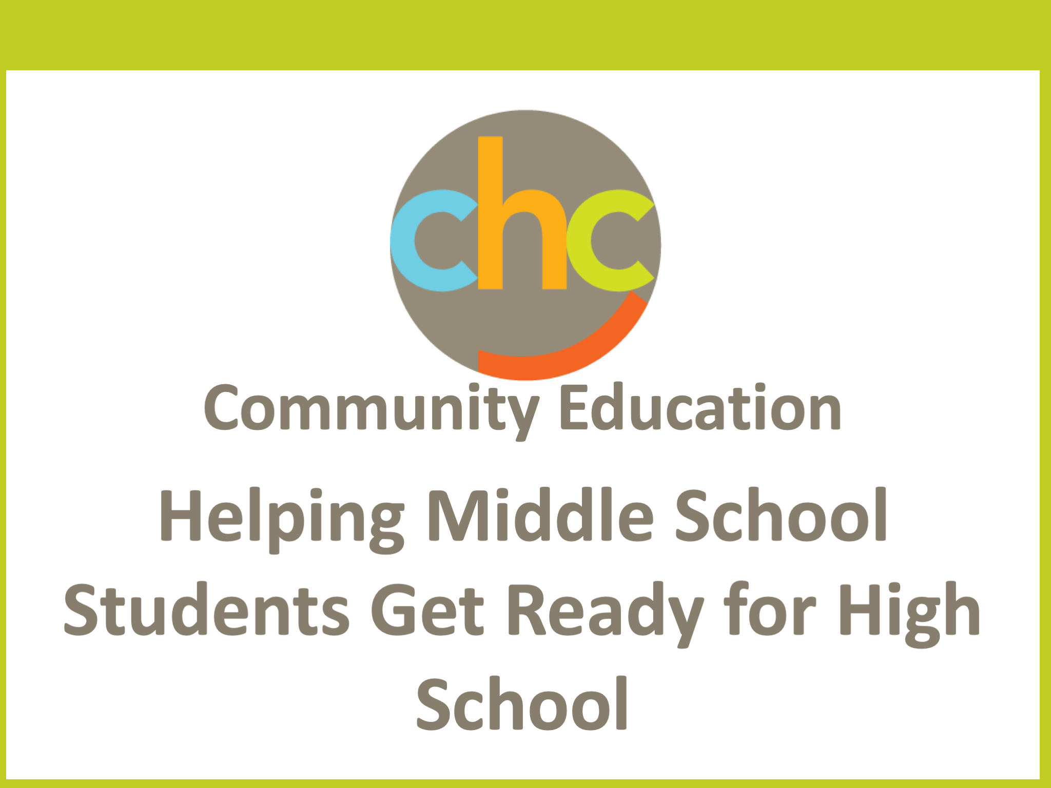 Helping Middle School Students Get Ready for High School 441