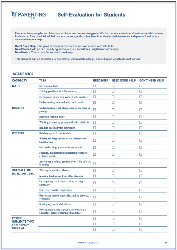 self-evaluation-checklist-for-students-with-autism-spectrum-disorder