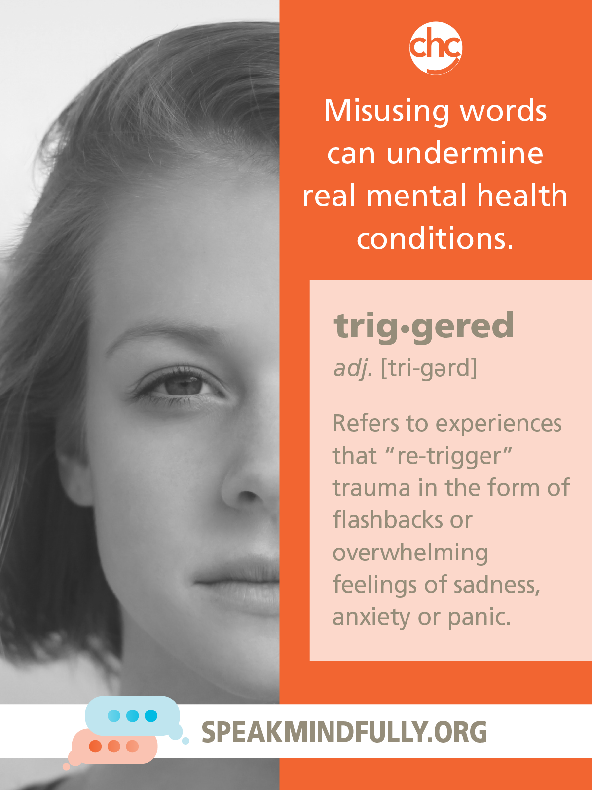 Speak Mindfully poster about triggered