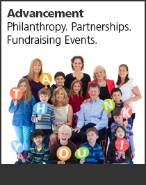 Philanthropy. Partnerships. Fundraising Events.